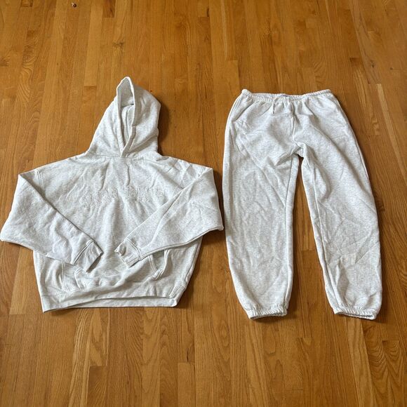 Sisters & Seekers 2 Pc Tracksuits Unisex Large Gray Heather Long Sleeve Baggy - Picture 2 of 9